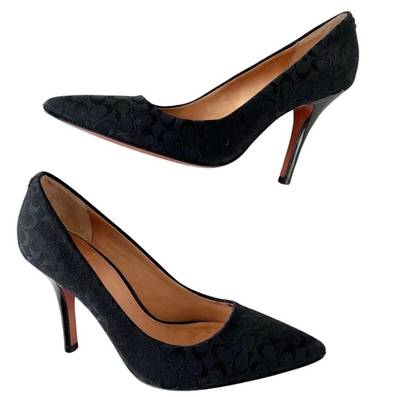 COACH ELLIN Signature Mono Pumps
Size 6 Black Formal Office Classic Designer - Picture 17 of 17